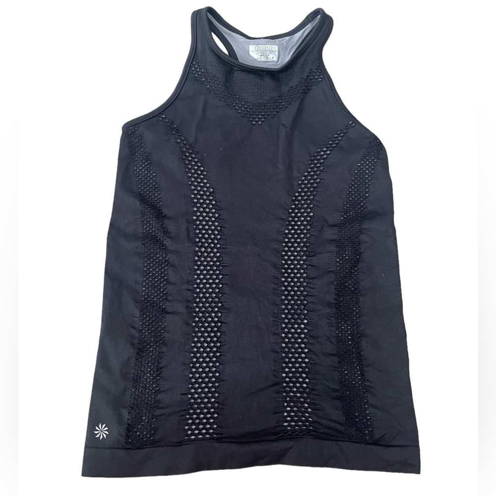 Athleta Black Seamless Burpee Racerback Tank Top